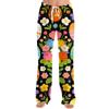 Pantaloni casual da donna alla moda, larghi, casual, con stampa di cartoni animati di Pasqua