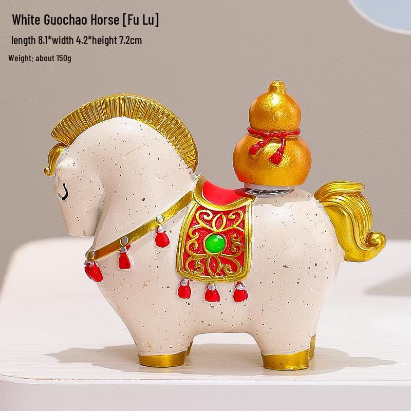 Creative Red Horse Mascot Figurine for Office or Living Room Decoration - Instantly Attracts Wealth