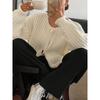 Women S Casual Solid Color Knit Cardigan Sweater With Pockets For Autumn Winter