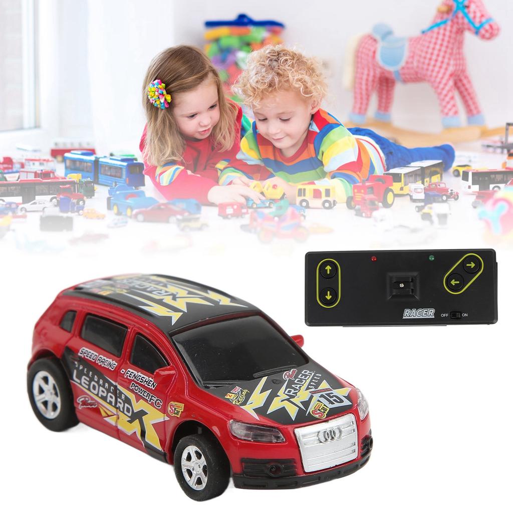   RC Car, 1:64 Scale Remote Control Toy with 4 Road Blocks, Soda Can   Packaging for Indoor and Outdoor Play