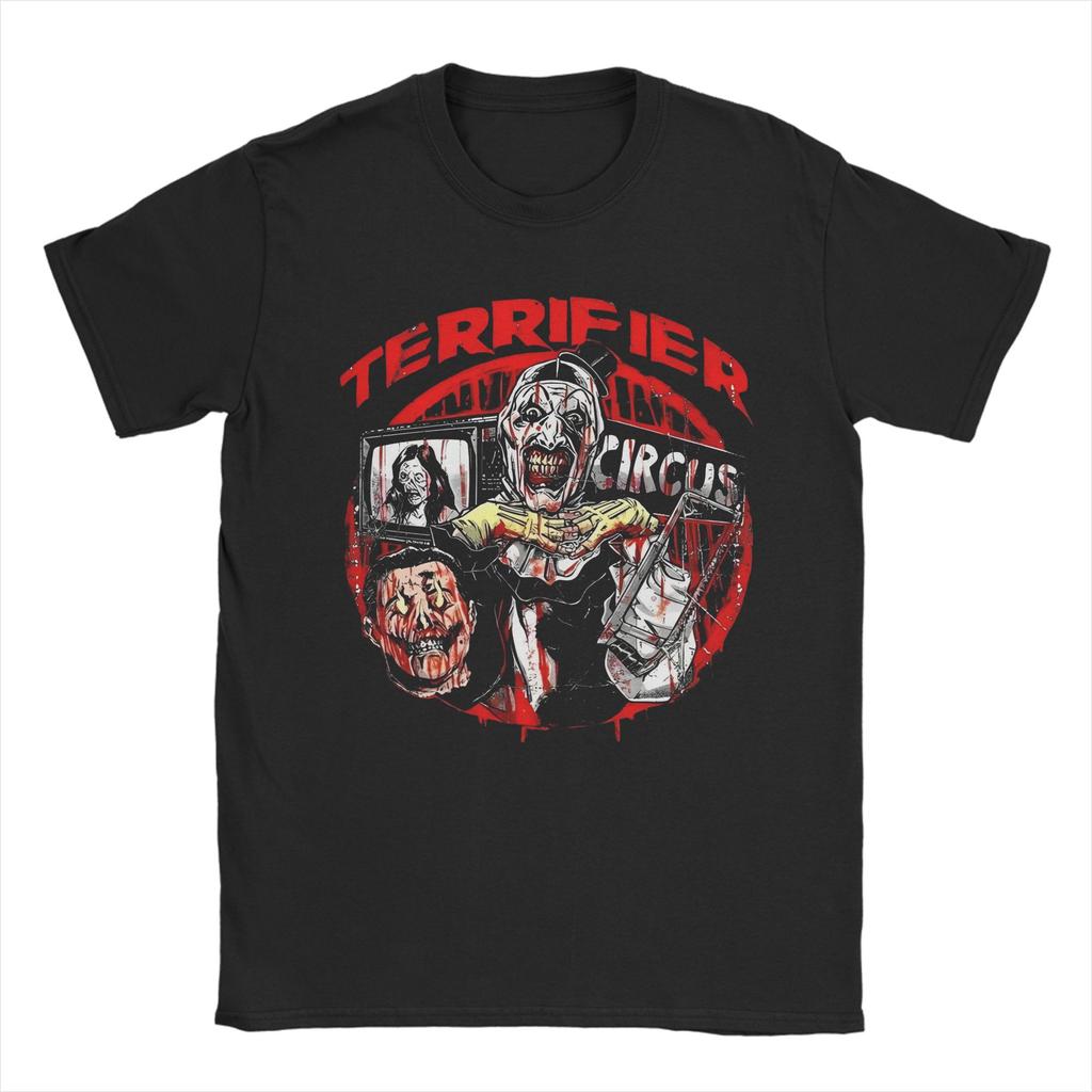 Halloween Horror Terrifier Film Unisex s T Shirts  Fun Tees Short Sleeve Crewneck TShirt Pure Cotton Gift Idea Clothes