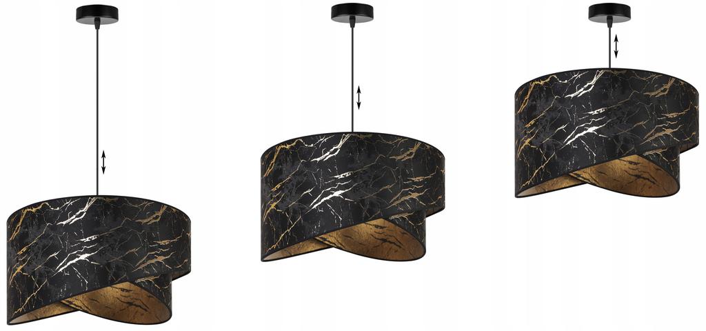 CEILING HANGING LAMP, GOLDEN MARBLE LAMPSHADE