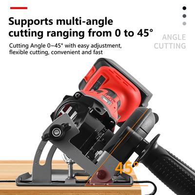 1 Set Angle Grinder Bracket 45 Degree Bevel Cut Depth Adjustable Angle Grinder Modification Bracket Home Use
