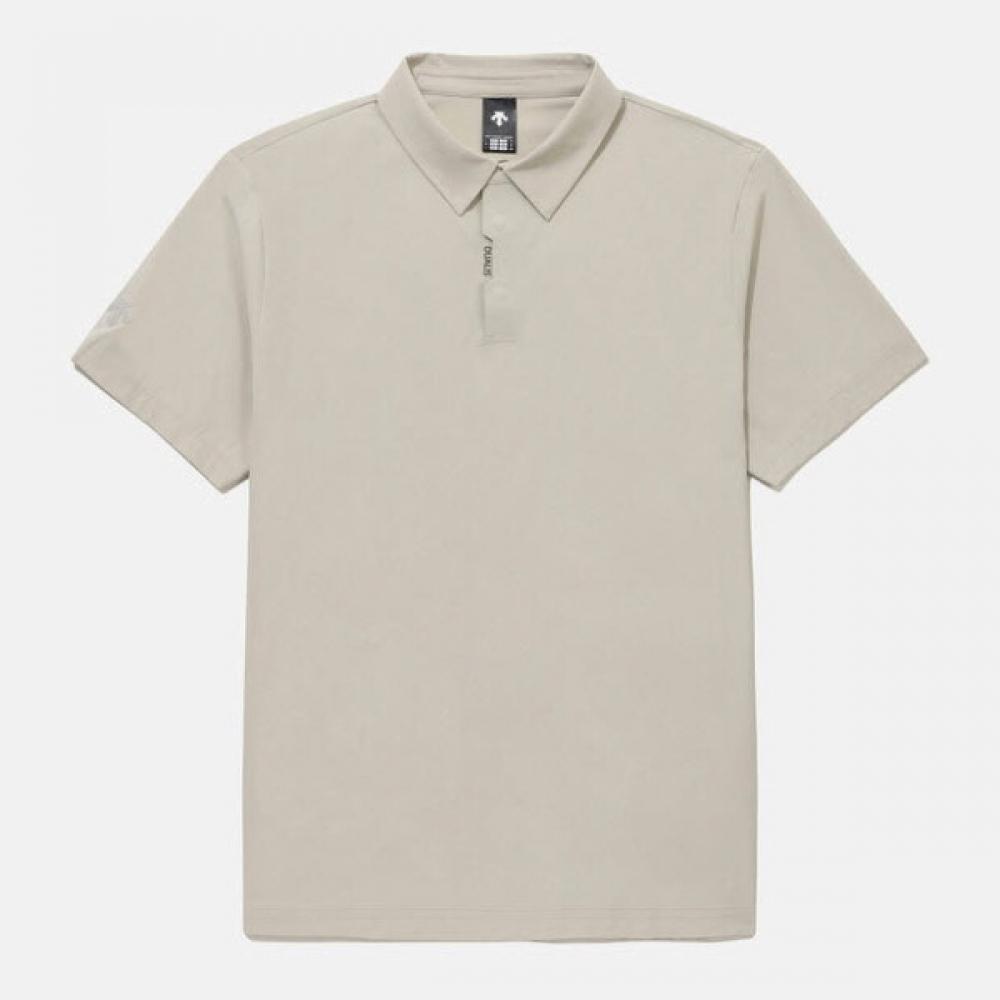 

DescenTe ShorT Sleeve Tee Cqk Sq221dps41 Beig Dualless Woven Polo T shirT Bei 100