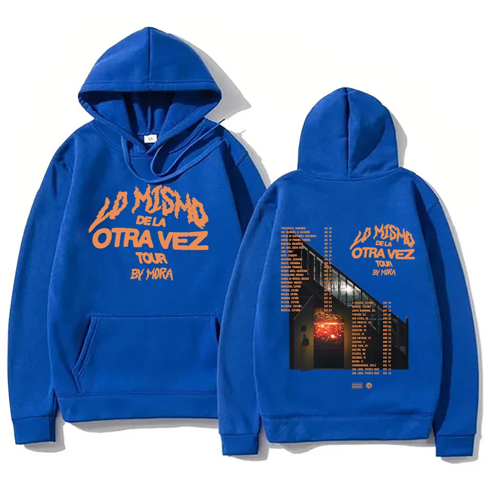 Mora Trends 2025 Hoodie Mora Lo Mismo Dela Otra Vez Tour Sweatshirt Unisex Creative Aesthetic Pullover Fall Casual Loose Clothes
