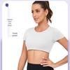 Women's Quick-Dry Short Sleeve Yoga Top - Breathable, Elastic, Tight-Fit, Summer Sport Apparel