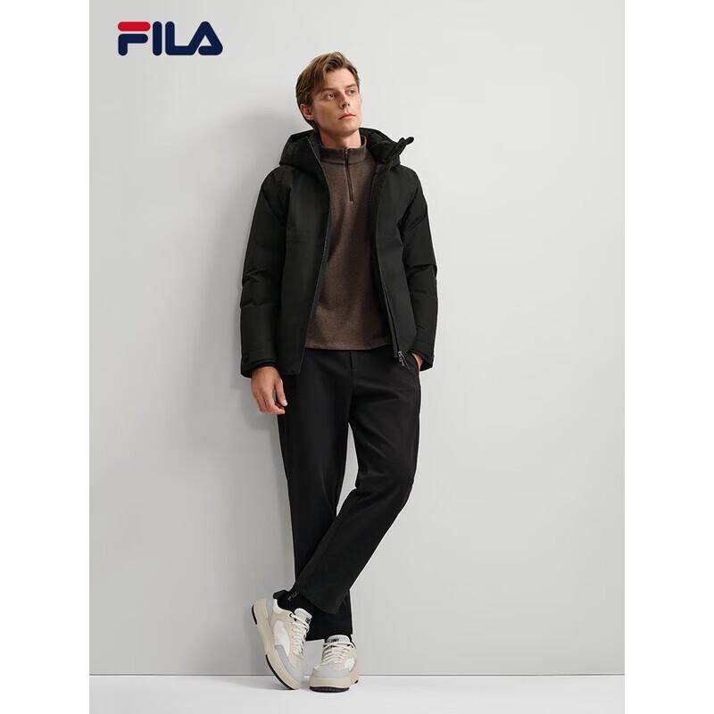 FILA Men's 95% Goose Down Hooded Puffer Jacket