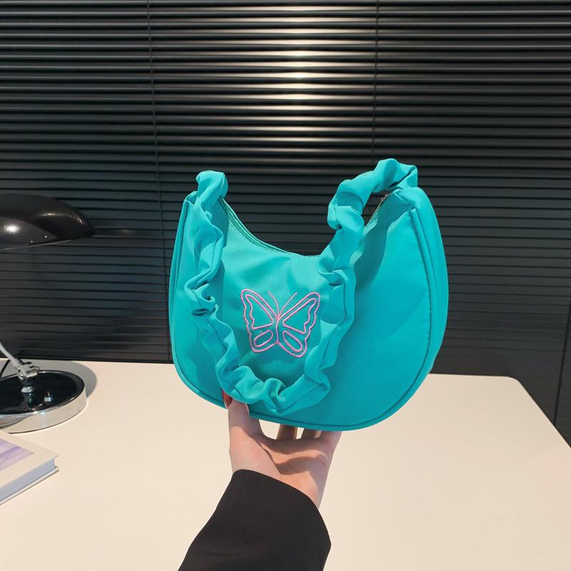 Stylish Summer Shoulder Bag In Unique Crescent Shape With Bowtie For Everyday Use