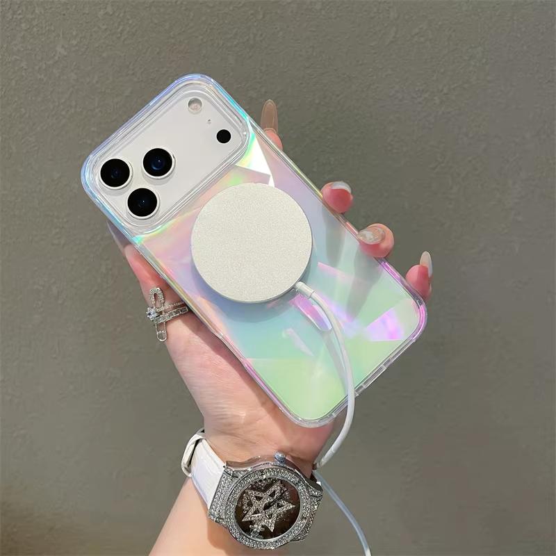 stock Luxury Magnetic Gradient Hard Back Case for 17 16 15 14 13 12 Pro / Plus / Air 4 11 Shockproof Cover