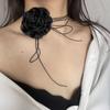 Yarn-Flower Choker Chain Delicate Neck Chain Classic Romantic Flower Necklaces Women Jewelry Flower Collar Necklace Gift