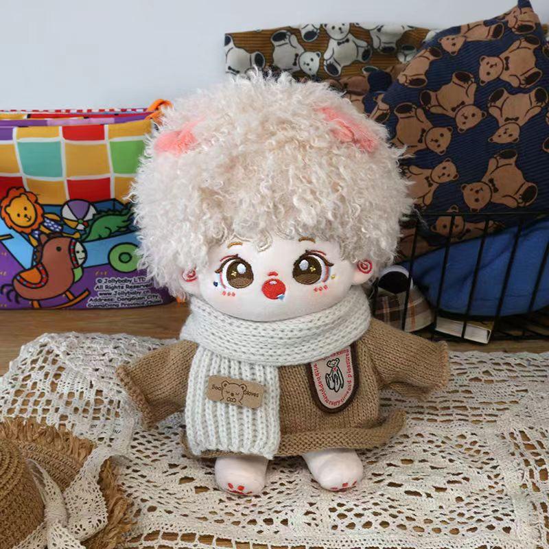 20Cm Cotton Rag Doll Bear Sweater Doll with Small Accessories Baby Clothes Without Attributes Clothes Baby