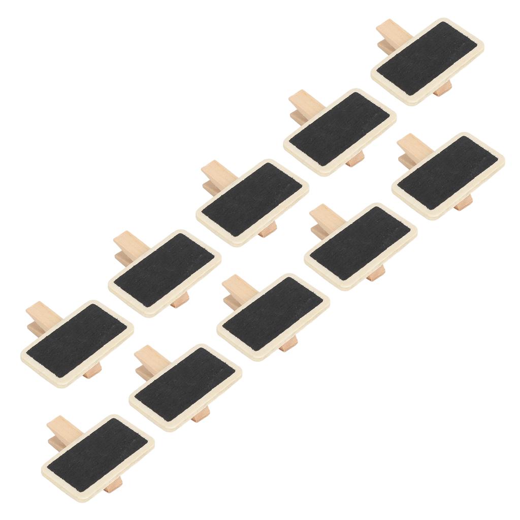50pcs Miniature Chalkboard Signs with Clamp Reusable Event Decorations Wooden Miniature Blackboard for Weddings Birthday