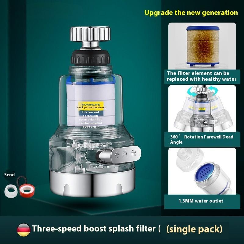 Kitchen Faucet Filter 360 Rotating Water Purifier Filter Universal For Bathroom Household Shower Filter PP Cotton High Density