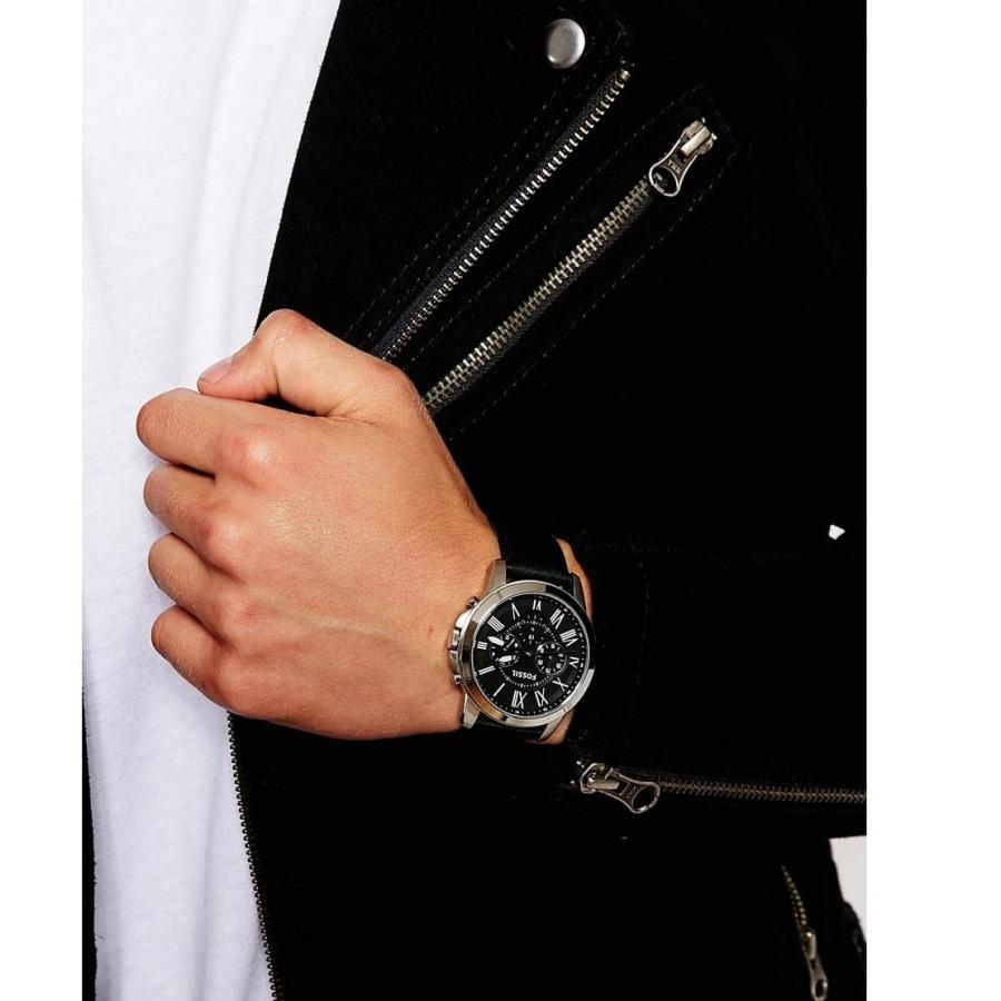 Fossil Ceas de bărbați Quartz din oțel inoxidabil și piele FS4812