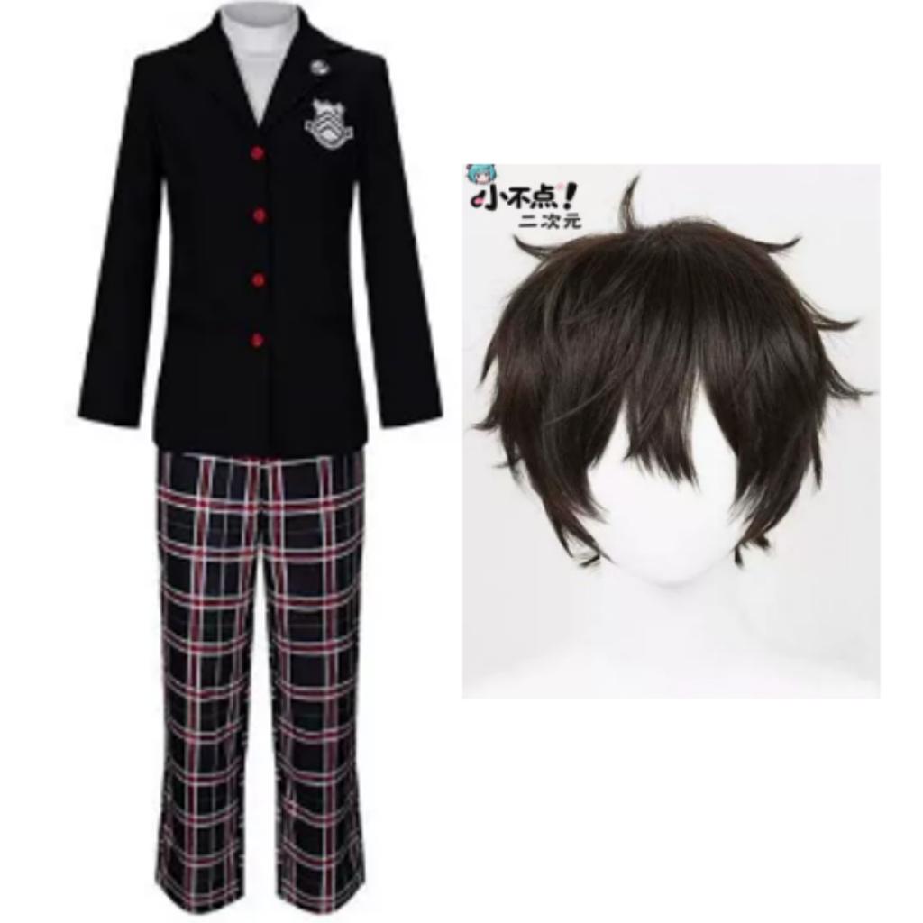 Persona 5 Kasumi Yoshizawa Costume de Cosplay Uniforme JK Insigne d'École Costume Tenue pour Filles Adultes Fête d'Halloween Jeu de Rôle