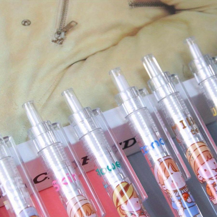 Back to school 10pcs 0.5mm Cartoon characters shape Retractable Neutral pen, Quick-drying student Black stationery water-based pen, Office writing