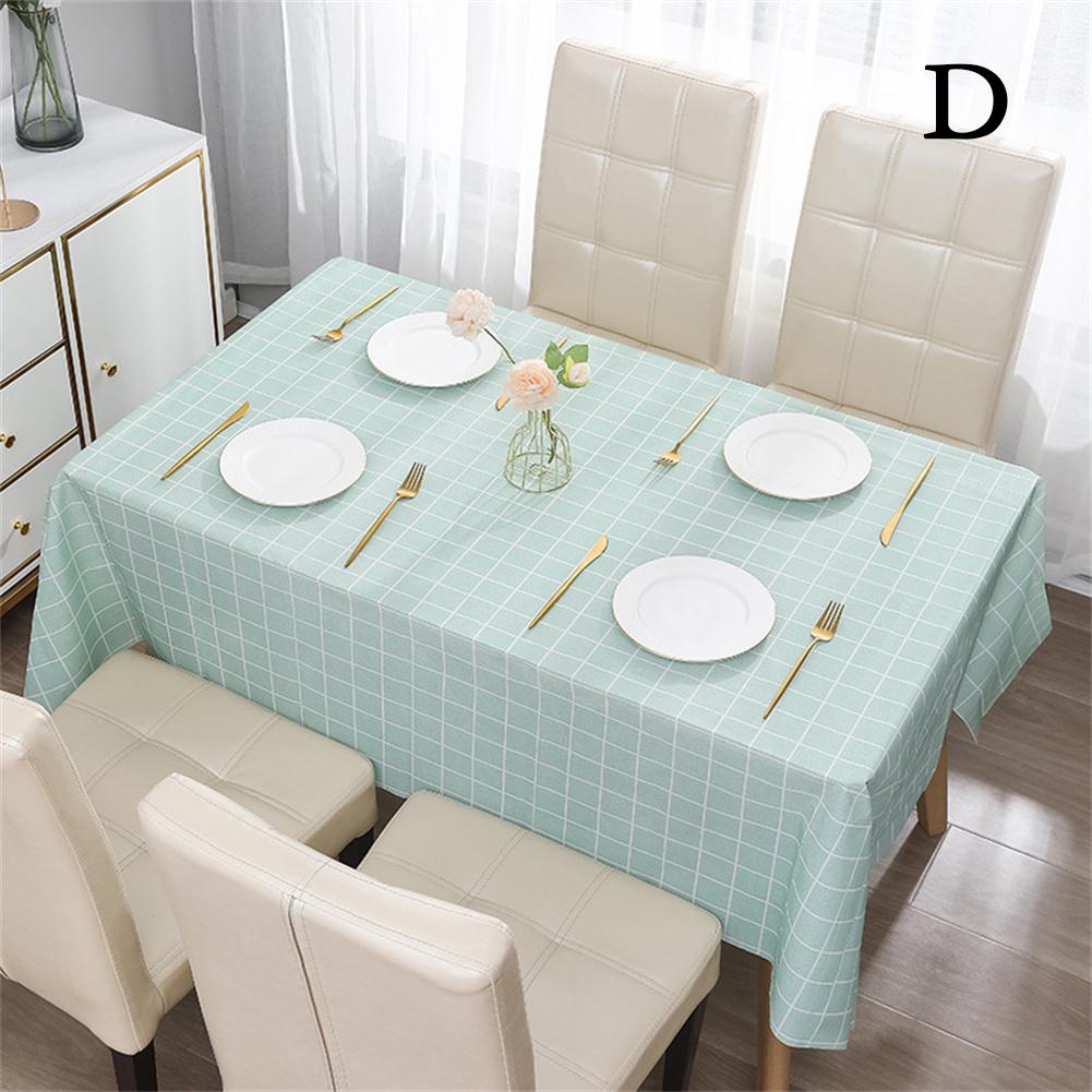 Nordic Style Grid Printed Household Waterproof Oil-proof Dining Table Cloth Table Cover Party Decoration Rectangle Table Cloth