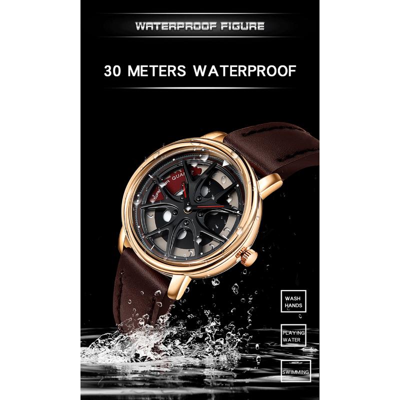 SANDA New Time To Work Fashion Personality Men's Watch Creative Student Sports Belt Watch