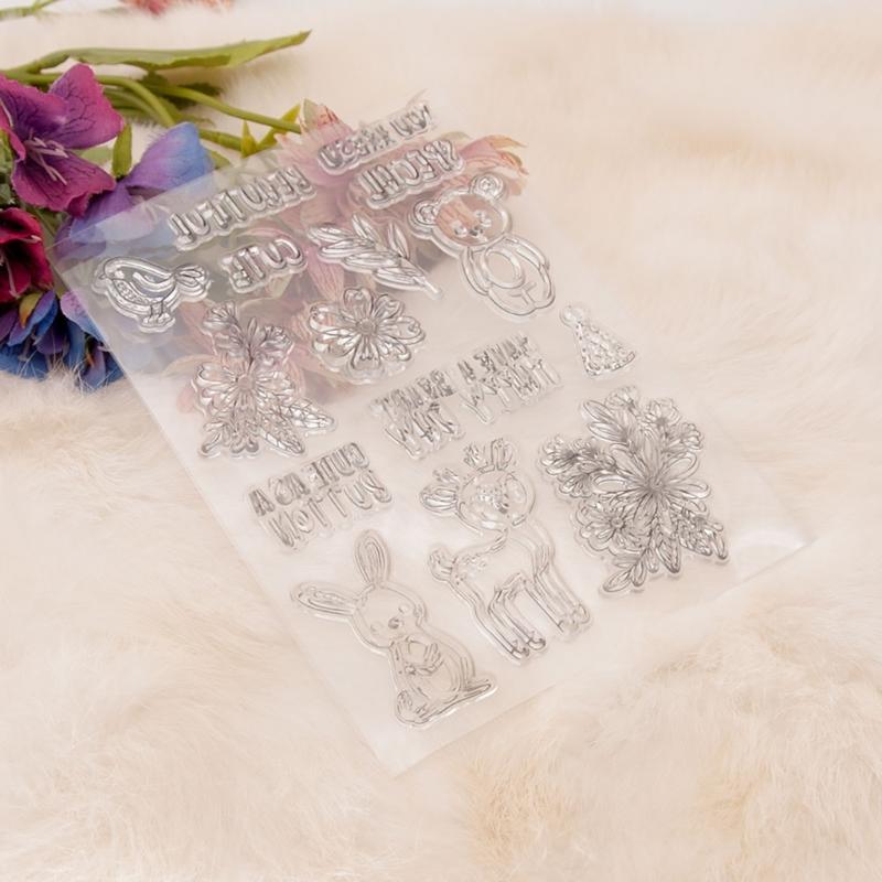 1Pc Clear Stamp Silicone Stamp Seal Album Decors Craft 3D Scrapbooking Photo Journal Album Decorations Stamp Card Making