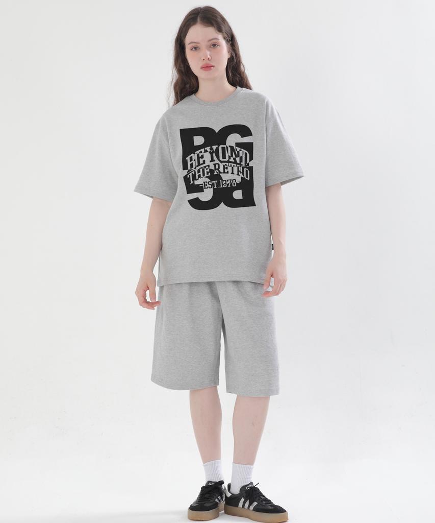 POLYGRAM [Set] Big Pgm Premium Double-Sided Oversized Short Sleeve + Bermuda Shorts Set