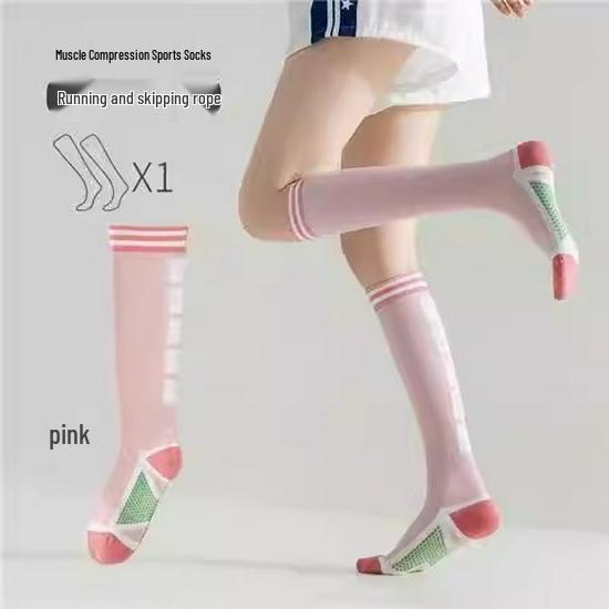 Women's Calf Compression Socks for Fitness: Mid-Calf, Running, Jump Rope, Long, Yoga Socks.