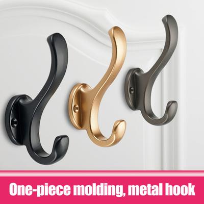 1 Set Storage Hook Multifunctional Waterproof Smooth Edge with Screws Solid Color Storage