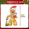 Christmas Inflatable Gingerbread Man with Candy Cane for Balcony