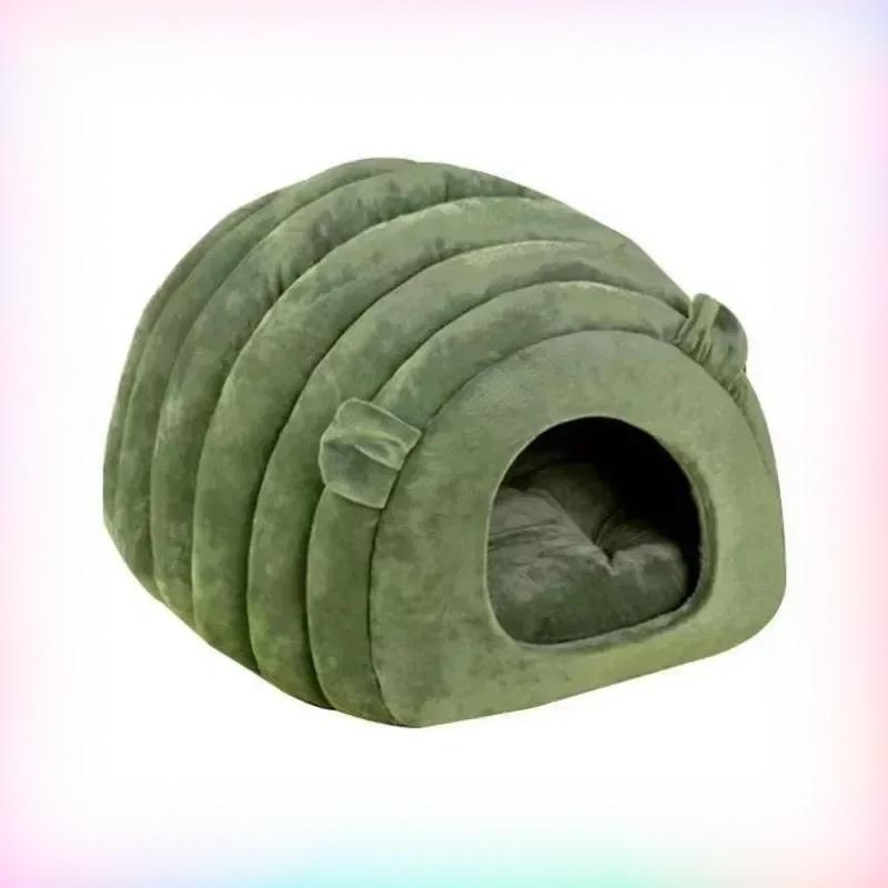 Cat Bed Mat Winter Autumn Caterpillar Cozy Sleep House Warm Nest Safe Breathable Large Space Bed Warm Cat Products Cushions