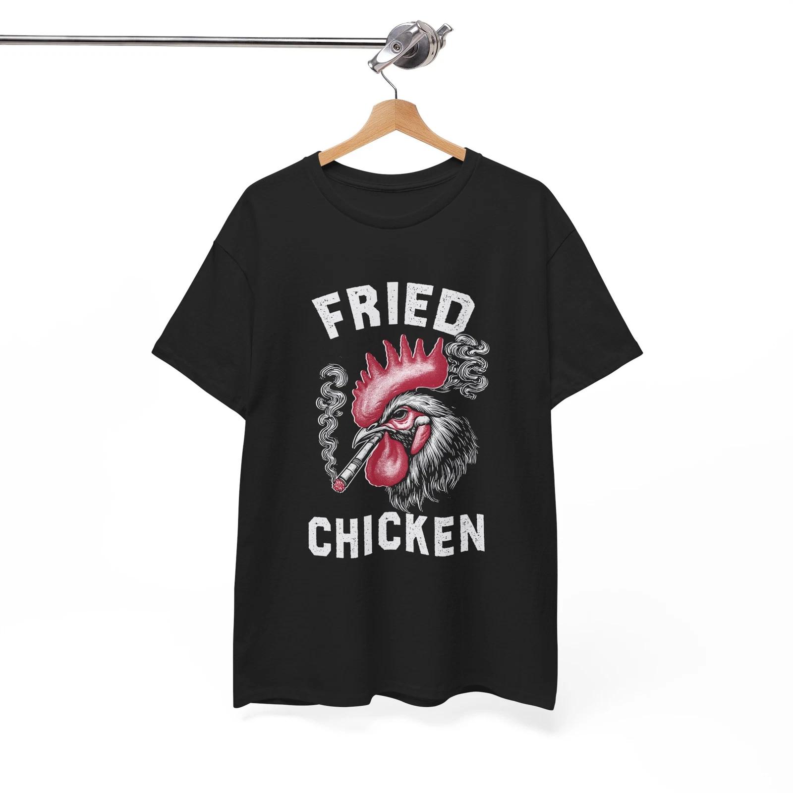 Funny Fried Chicken Smoking T-Shirt - Laughter-Inducing Tee for Funny People 2XL