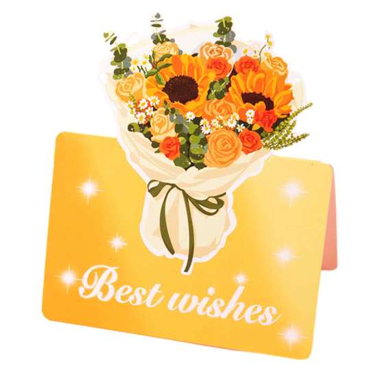 Mothers Day Flower Cards 10Pcs 3D Thank You Card, Floral Bouquet Greeting Best Wishes Note Card Appreciation Gifts for Anniversary, Mother's
