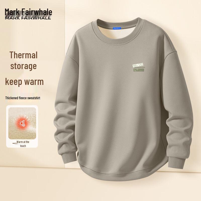 

Mark Huafei Men s Fleece-Lined Heavyweight Casual Sweatshirt XL (180)
