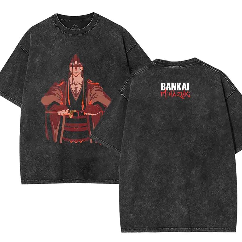

Unohana Retsu BLEACH Clothing Men Women Short Sleeve Manga T-shirts Vintage Washed T Shirt Casual Cotton Tee Harajuku Tshirt XXL
