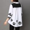 Spring Korean Loose Fake Two Piece Women Casual Shirts Oversized Patchwork Blouse
