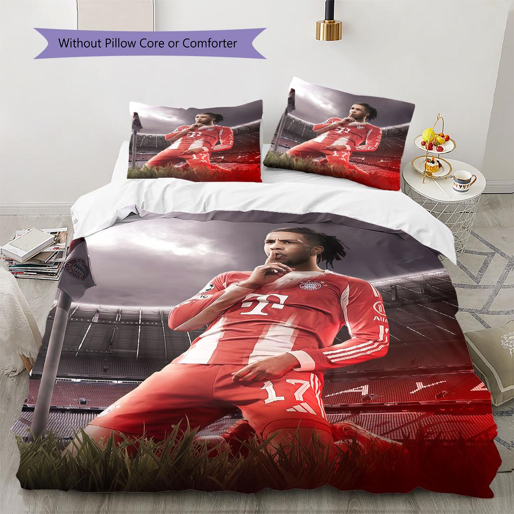 Biancheria da letto con motivo Michael Olise Decorazione per la casa Regalo di compleanno (1 * copripiumino + 2 * federa, senza nucleo),merchandising per fan.