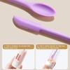 Set 2 in 1 Raschietto Cucchiaio in Silicone Fondotinta Liquido Cosmetico Crema Viso Cucchiaio Raschiatura Viso Mini Doppia Testa Strumenti per la Cura della Pelle