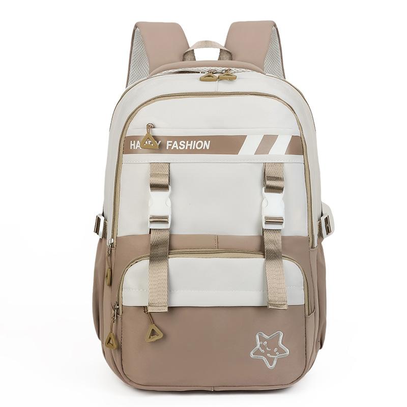 New junior high school student schoolbag large capacity high school student simple college student female backpack college lightweight backpack