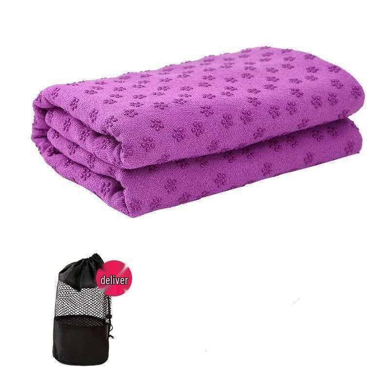 Extra Long & Wide Non-Slip Yoga Towel: Absorbent, Washable Blanket with Mesh Bag