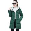 Winter Frauen Parkas Casual Mit Kapuze Jacke Herbst Warme Brief Drucken Lange Weibliche Mantel Zipper Oberbekleidung