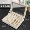 High Quality Velvet Jewelry Box Transparent Lid Family Suitable For Jewelry Storage Box Earrings Ring Necklace Packaging Box