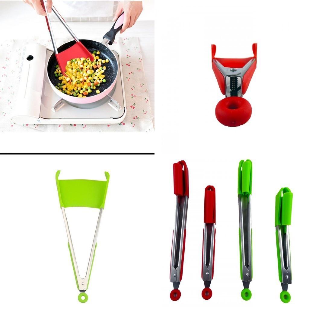 Silicone Fan-shaped Food Clip Kitchen 9 12 Inch Clamp Anti-scald Food Clip Convenient Bread Bbq Clip