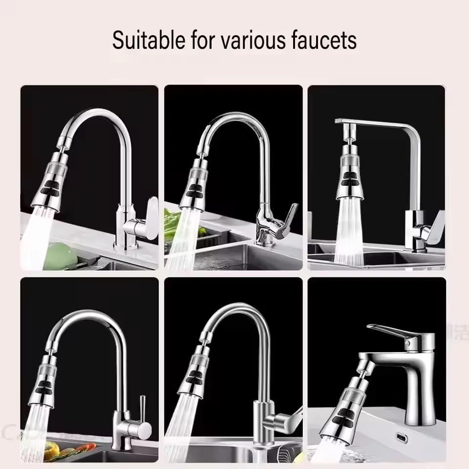 360° Rotate Kitchen Faucet Extender With Filter Function Universal Aerator Splash Filter Washbasin Faucet Bubbler Nozzle Aerator