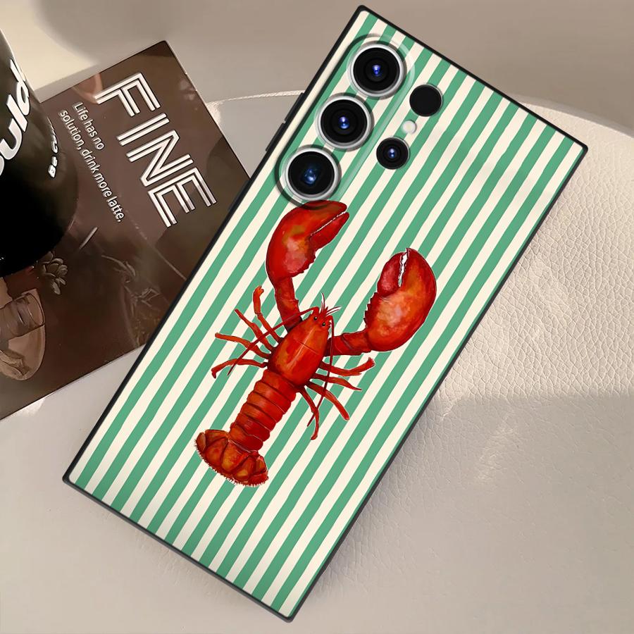 

Полосатый чехол Funda с тематикой морской жизни для Samsung Galaxy S26 Ultra S23 Note 20 8 9 10 S25 Plus S20 Ultra S24 S21 FE Galaxy S21 FE 5G