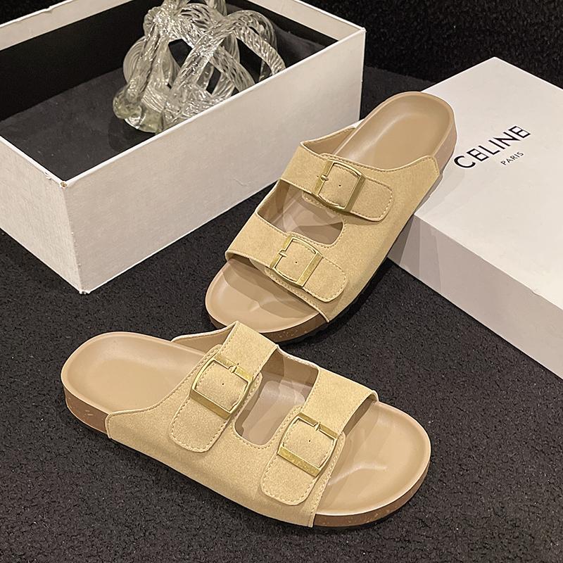 Luxury Beach Women Sandals Summer Flats Clip Toe Casual Slippers Design Walking Beach Slides Dress Cozy Slingback Flip Flops