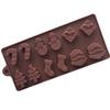 12 Series Silicone Cake Mold Chocolate Molds Christmas Tree Santa Wand Sock Snowman DIY Baking Mould