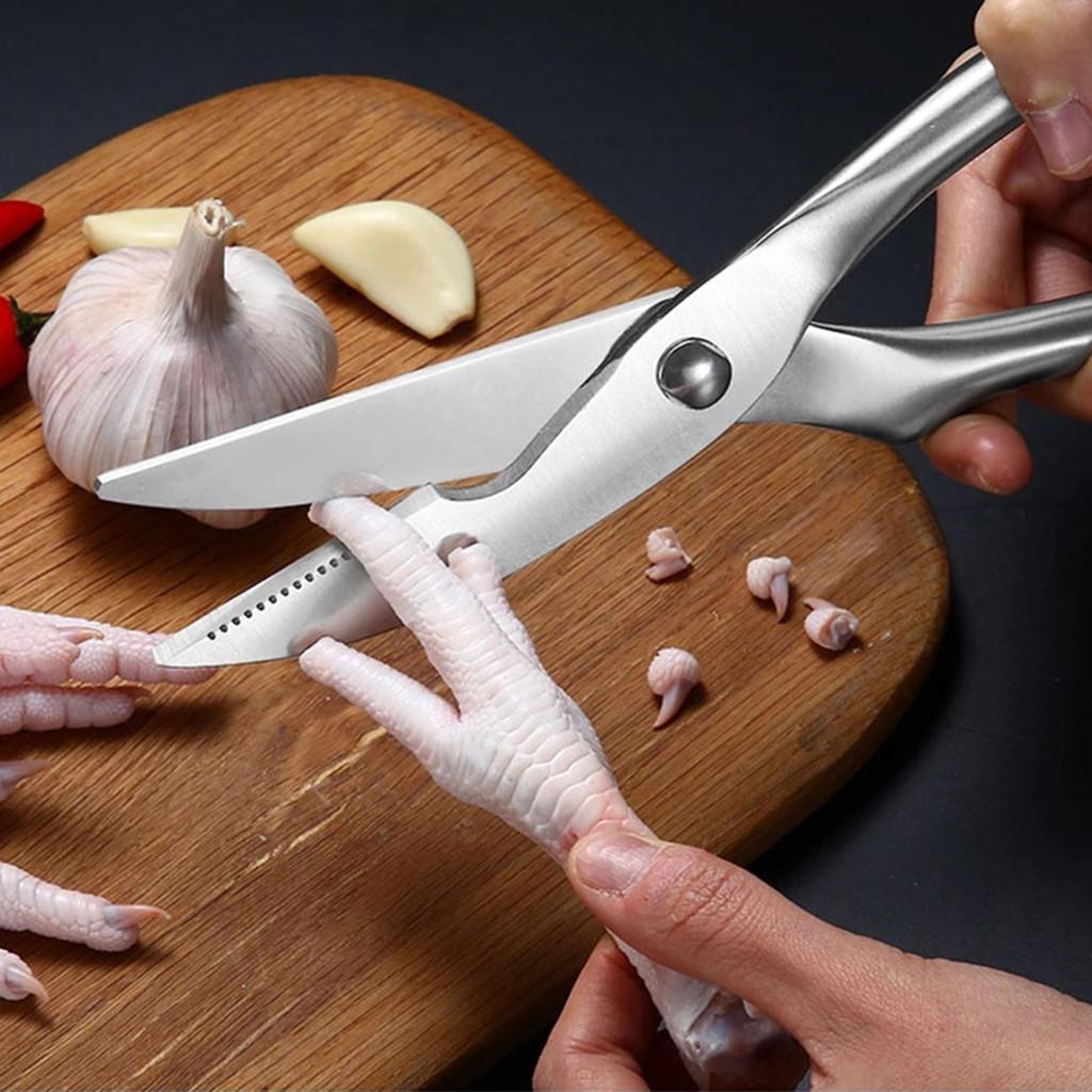 Kitchen Stainless Steel Shears Poultry Chicken  Scissors- Safety Lock