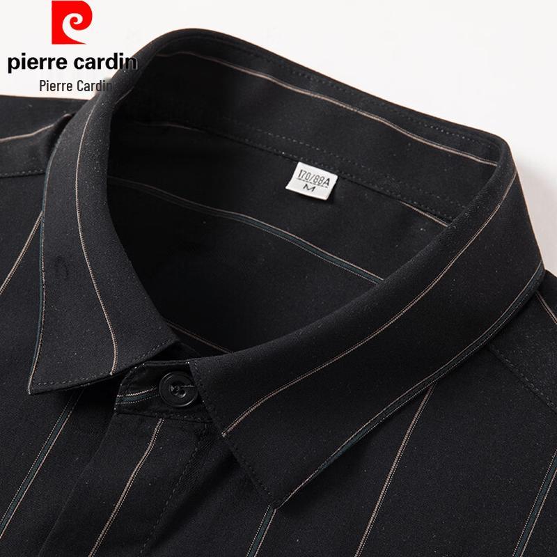 Pierre Cardin Men's Striped Short Sleeve Business Casual Shirt