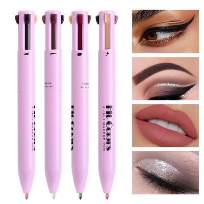 4-in-1 Make-up Stift Augenbrauenstift Wasserdicht Zeichen Augenbraue Langanhaltend Einfache Farbe Eyeliner Augenbrauenstift Schweißfestes Make-up Stift