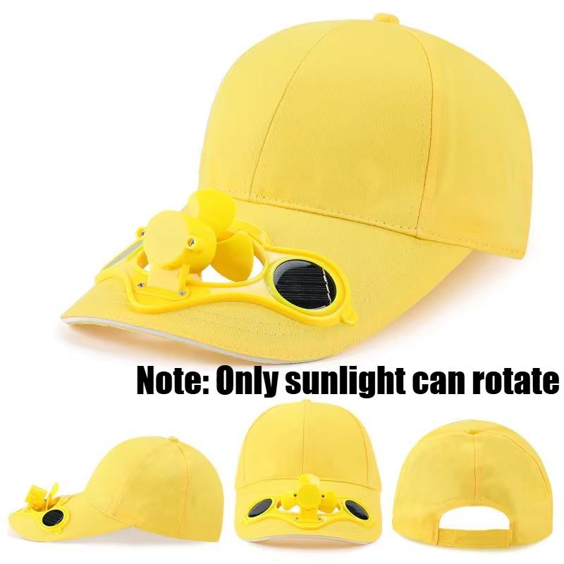 Summer Men Women Sport Outdoor Sun Protection Baseball Hat Cap with Solar Sun Power Cooling Fan Cool Casual Sun Visor Cap