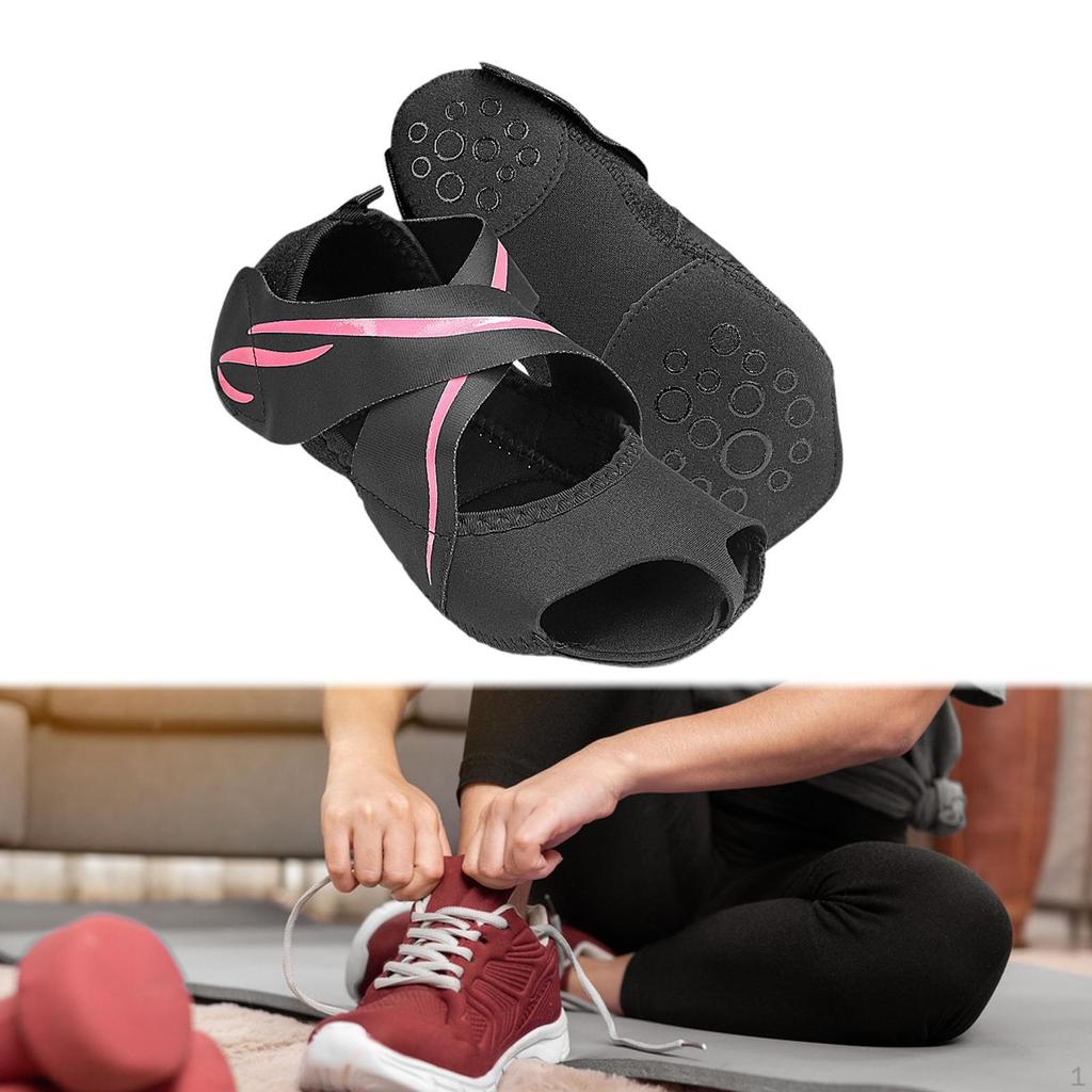 Socks for Women Grip Cross Tie Breathable Anti Skid Toeless Sports Fitness, Workout,