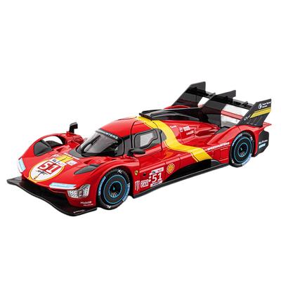 Alloy 1/22 Ferrari Le Mans 499 Racing Car Sound and Light Pull-Back Children's Toy Car Model Display, Drop Shipping Available